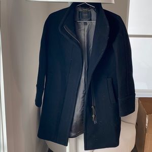 J.Crew black coat gently used size 00
